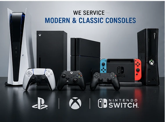 Modern and classic game consoles serviced by Reimagineer, LLC